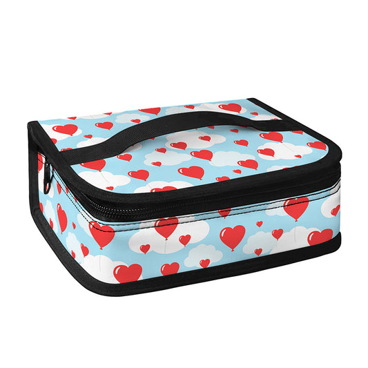 Red Heart Balloon Pattern Print Small Lunch Bag