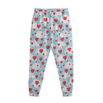 Red Heart Balloon Pattern Print Sweatpants