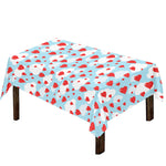Red Heart Balloon Pattern Print Tablecloth