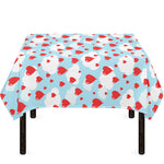 Red Heart Balloon Pattern Print Tablecloth