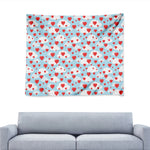 Red Heart Balloon Pattern Print Tapestry