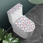Red Heart Balloon Pattern Print Toilet Lid And Tank Cover Set