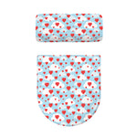 Red Heart Balloon Pattern Print Toilet Lid And Tank Cover Set