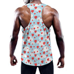 Red Heart Balloon Pattern Print Training Tank Top