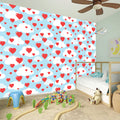 Red Heart Balloon Pattern Print Wall Sticker