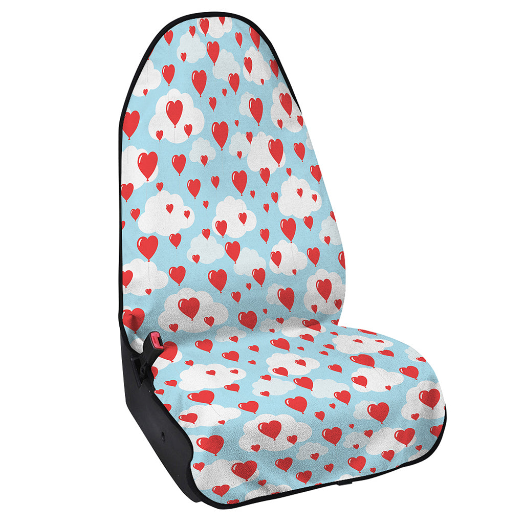Red Heart Balloon Pattern Print Waterproof Car Seat Cover