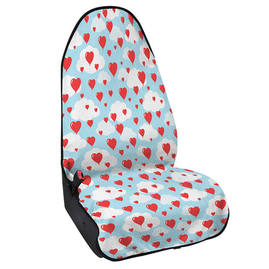 Red Heart Balloon Pattern Print Waterproof Car Seat Cover