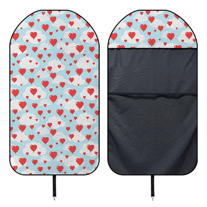 Red Heart Balloon Pattern Print Waterproof Car Seat Cover