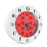 Red Heart Lollipop Pattern Print Alarm Clock