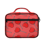 Red Heart Lollipop Pattern Print Briefcase Bible Bag