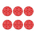 Red Heart Lollipop Pattern Print Coaster Set