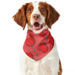 Red Heart Lollipop Pattern Print Dog Bandana