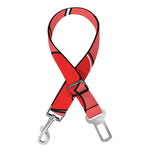 Red Heart Lollipop Pattern Print Dog Seat Belt