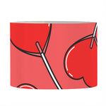 Red Heart Lollipop Pattern Print Drum Lamp Shade