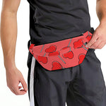 Red Heart Lollipop Pattern Print Fanny Pack