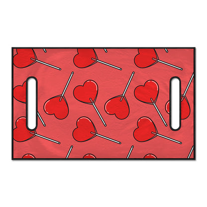 Red Heart Lollipop Pattern Print Golf Cart Seat Cover