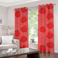 Red Heart Lollipop Pattern Print Grommet Curtains