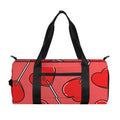 Red Heart Lollipop Pattern Print Gym Bag