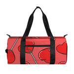 Red Heart Lollipop Pattern Print Gym Bag