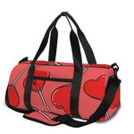 Red Heart Lollipop Pattern Print Gym Bag