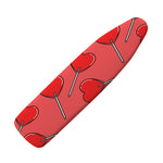 Red Heart Lollipop Pattern Print Ironing Board Cover