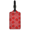 Red Heart Lollipop Pattern Print Luggage Tag