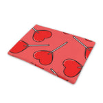 Red Heart Lollipop Pattern Print Pet Cooling Mat Cover