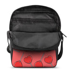 Red Heart Lollipop Pattern Print Rectangular Crossbody Bag