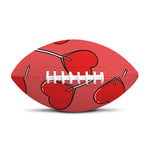 Red Heart Lollipop Pattern Print Rugby Ball