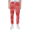 Red Heart Lollipop Pattern Print Joggers