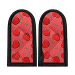 Red Heart Lollipop Pattern Print Skillet Handle Cover