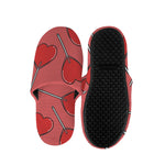 Red Heart Lollipop Pattern Print Slippers