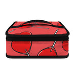 Red Heart Lollipop Pattern Print Small Lunch Bag