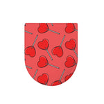 Red Heart Lollipop Pattern Print Toilet Lid Cover