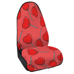 Red Heart Lollipop Pattern Print Waterproof Car Seat Cover