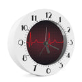 Red Heartbeat Print Alarm Clock