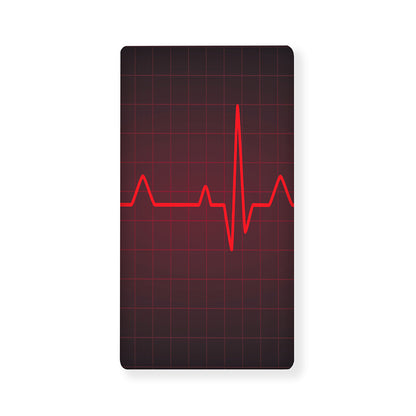 Red Heartbeat Print Baby Crib Sheet