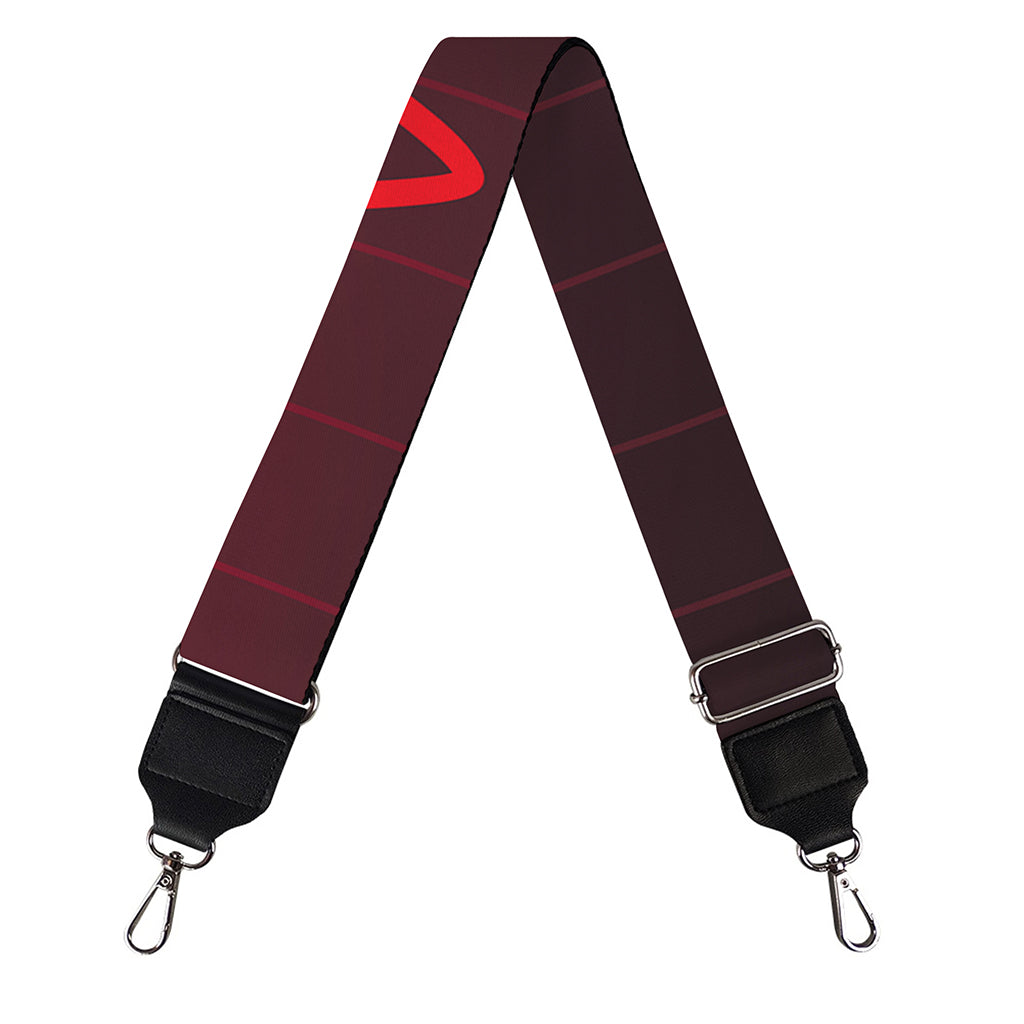 Red Heartbeat Print Bag Strap