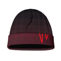 Red Heartbeat Print Beanie