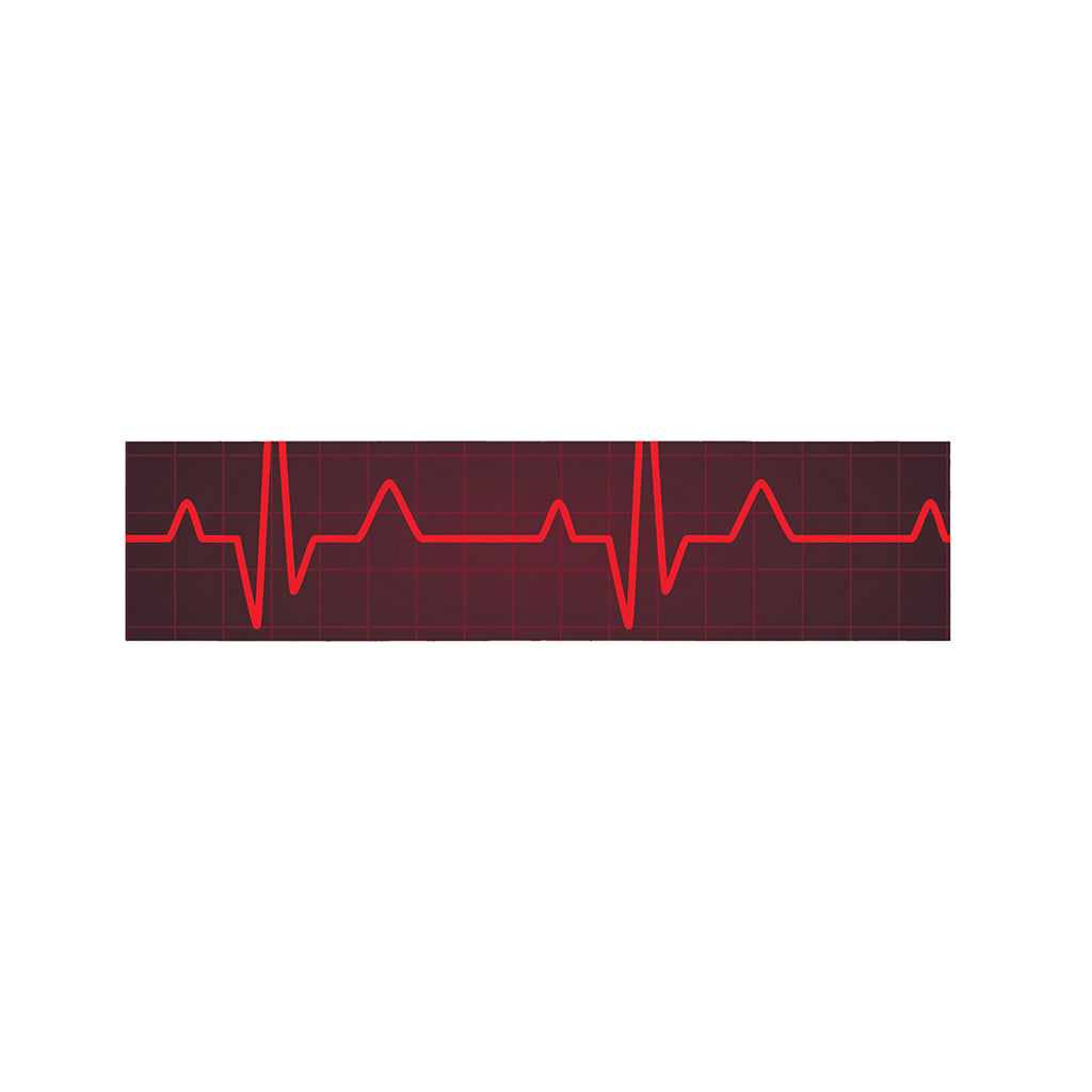 Red Heartbeat Print Bed Runner