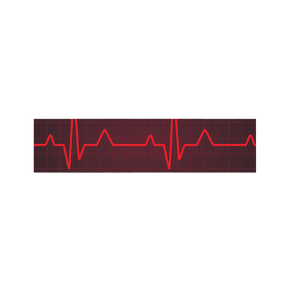 Red Heartbeat Print Bed Runner