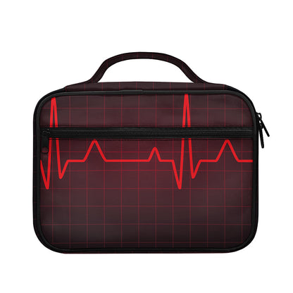 Red Heartbeat Print Briefcase Bible Bag