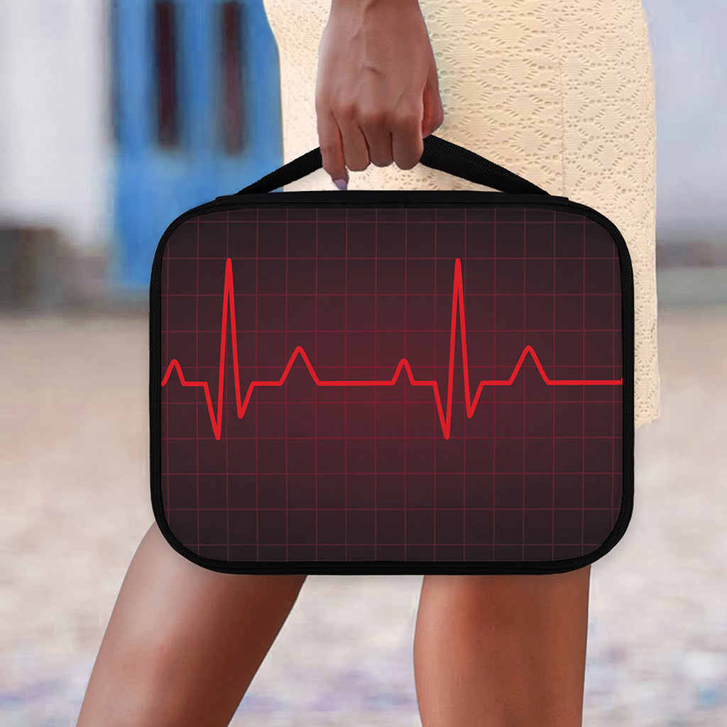 Red Heartbeat Print Classic Bible Case
