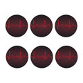 Red Heartbeat Print Coaster Set