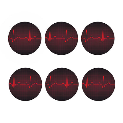 Red Heartbeat Print Coaster Set