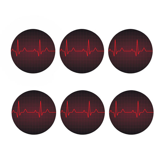 Red Heartbeat Print Coaster Set