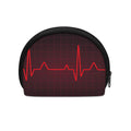 Red Heartbeat Print Coin Purse