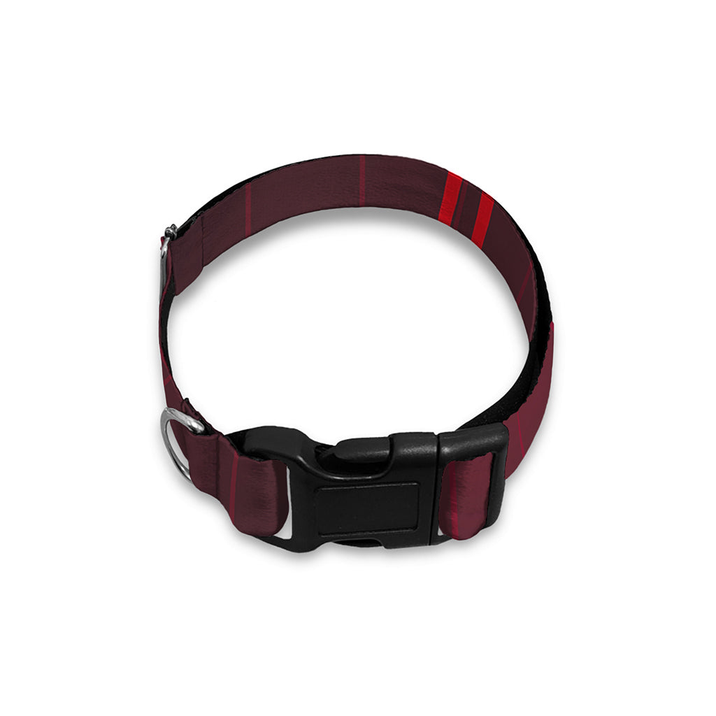 Red Heartbeat Print Dog Collar