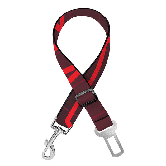 Red Heartbeat Print Dog Seat Belt
