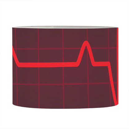 Red Heartbeat Print Drum Lamp Shade